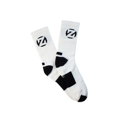 White Logo Knit Sock
