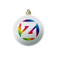 Rainbow Z White Ornament